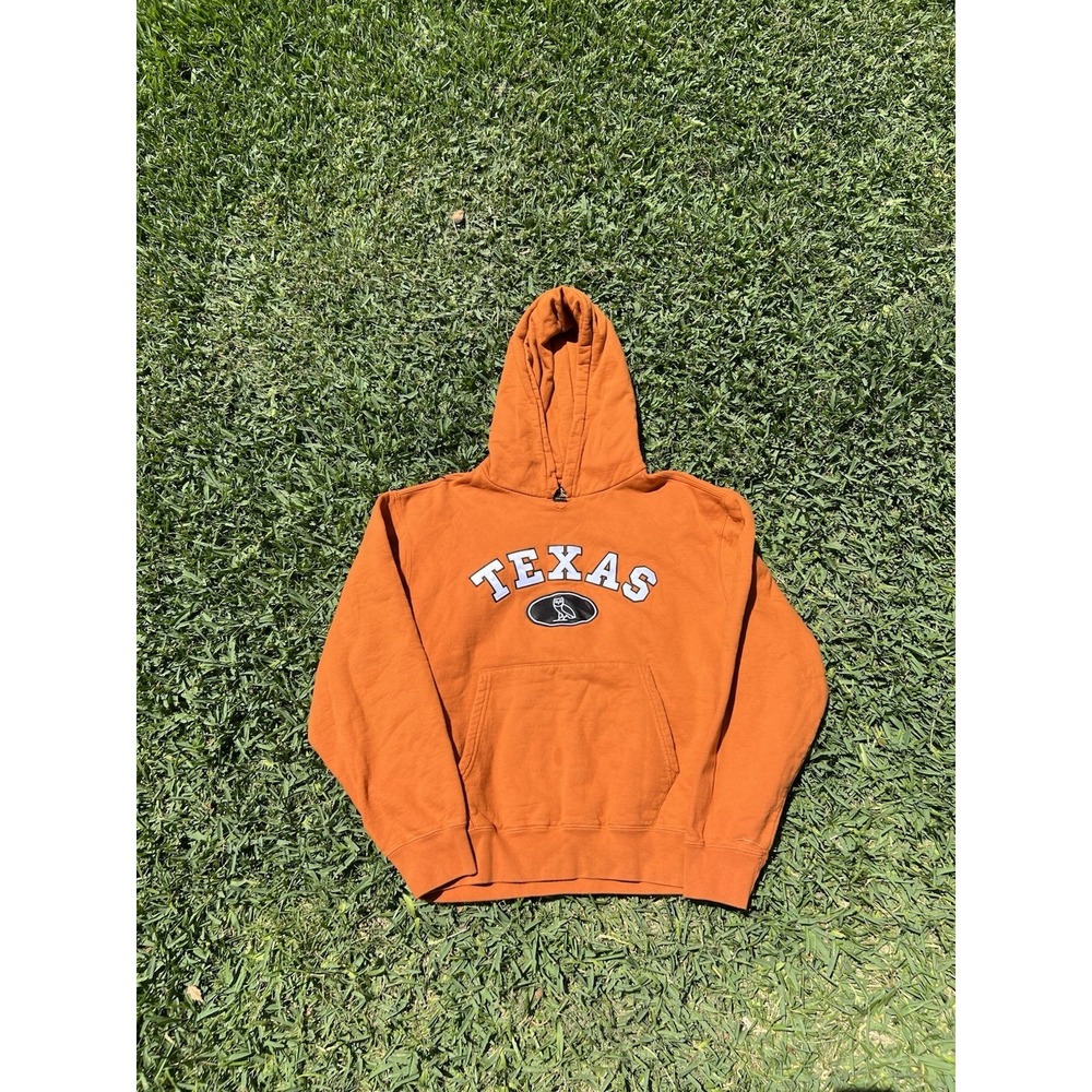 OVO X NCAA Texas Longhorns Hoodie Owl size Medium Orange